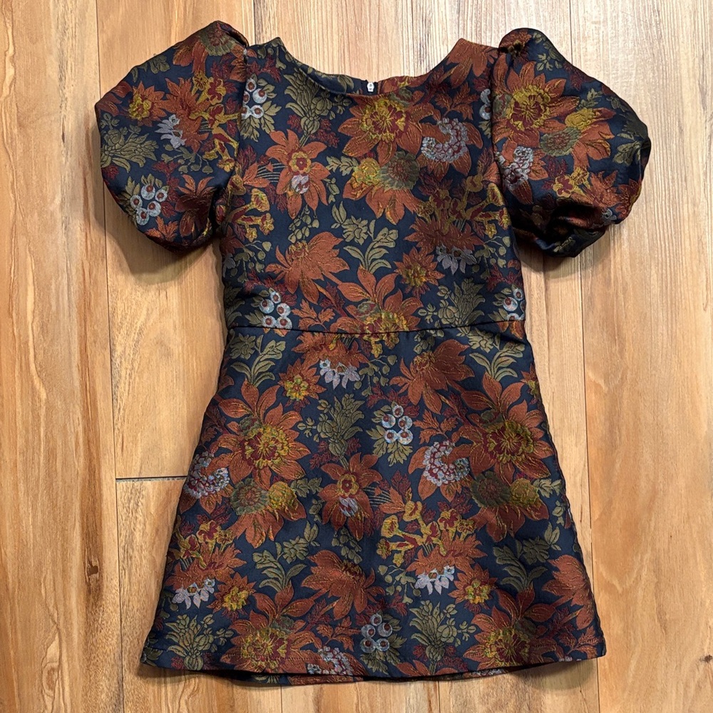 GB Girls Floral Puff Sleeve Dress 6X